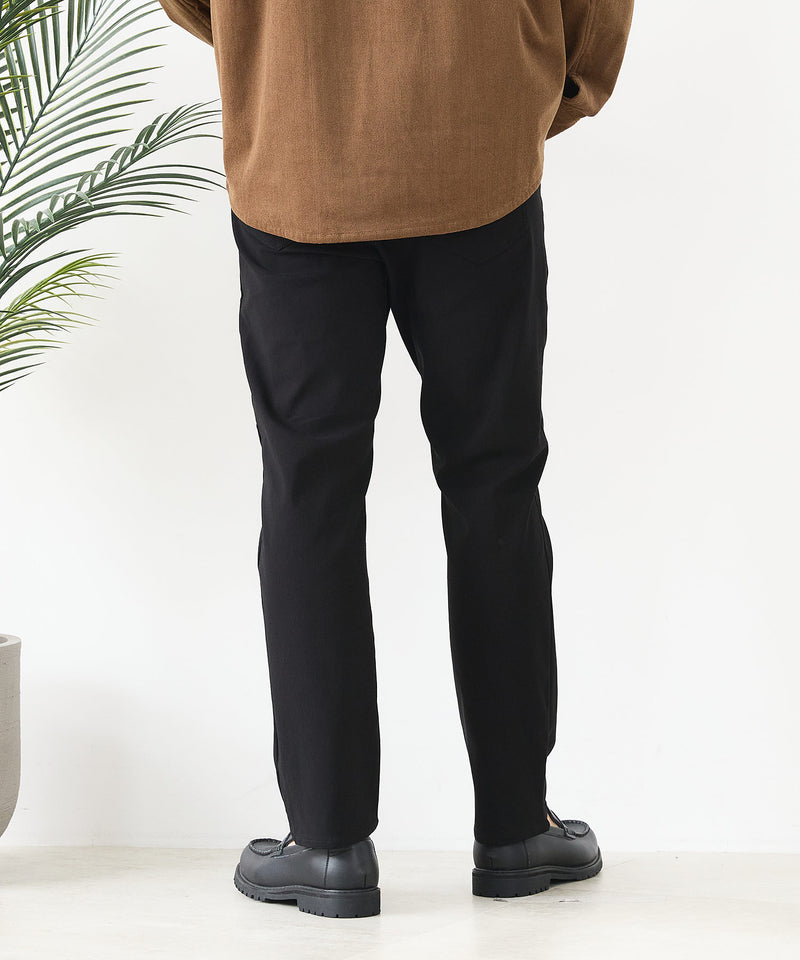 【BLUE STANDARD/ブルースタンダード】快適！スーパーストレッチ起毛パンツ レギュラーストレート 暖パン イージーケア 前開き ウエストゴム UVカット