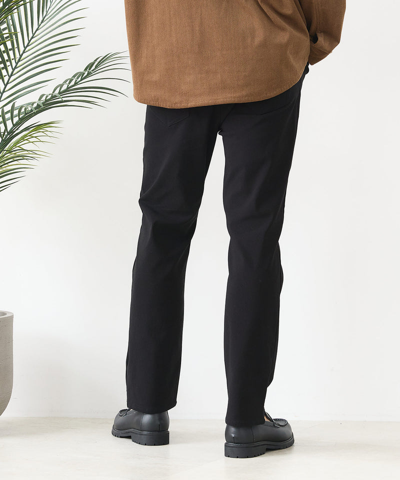 【BLUE STANDARD/ブルースタンダード】快適！スーパーストレッチ起毛パンツ レギュラーストレート 暖パン イージーケア 前開き ウエストゴム UVカット