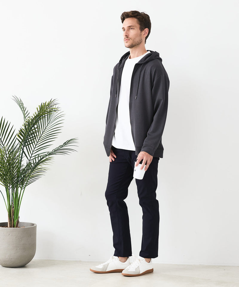 【BLUE STANDARD/ブルースタンダード】快適！スーパーストレッチ起毛パンツ レギュラーストレート 暖パン イージーケア 前開き ウエストゴム UVカット