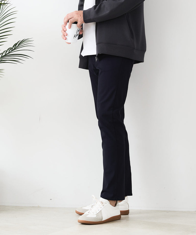 【BLUE STANDARD/ブルースタンダード】快適！スーパーストレッチ起毛パンツ レギュラーストレート 暖パン イージーケア 前開き ウエストゴム UVカット