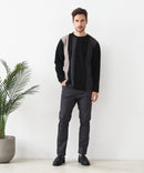 【BLUE STANDARD/ブルースタンダード】快適！スーパーストレッチ起毛パンツ レギュラーストレート 暖パン イージーケア 前開き ウエストゴム UVカット