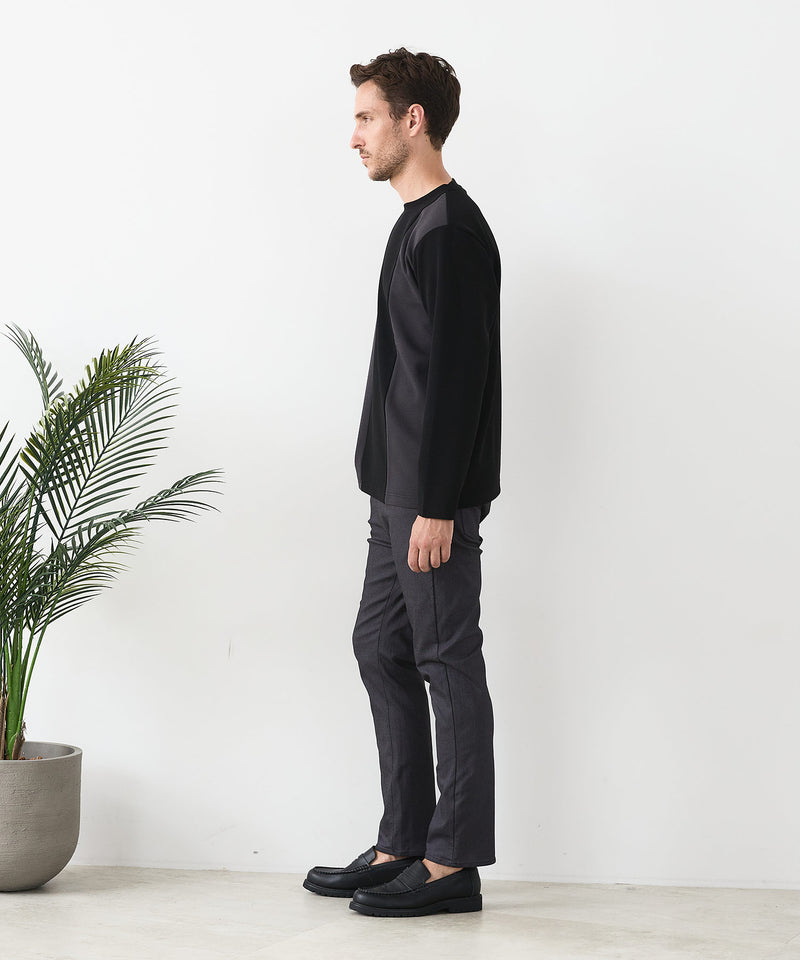 【BLUE STANDARD/ブルースタンダード】快適！スーパーストレッチ起毛パンツ レギュラーストレート 暖パン イージーケア 前開き ウエストゴム UVカット