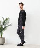 【BLUE STANDARD/ブルースタンダード】快適！スーパーストレッチ起毛パンツ レギュラーストレート 暖パン イージーケア 前開き ウエストゴム UVカット