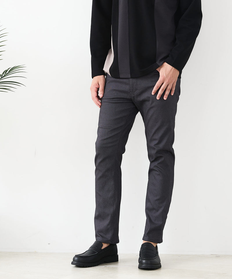 【BLUE STANDARD/ブルースタンダード】快適！スーパーストレッチ起毛パンツ レギュラーストレート 暖パン イージーケア 前開き ウエストゴム UVカット