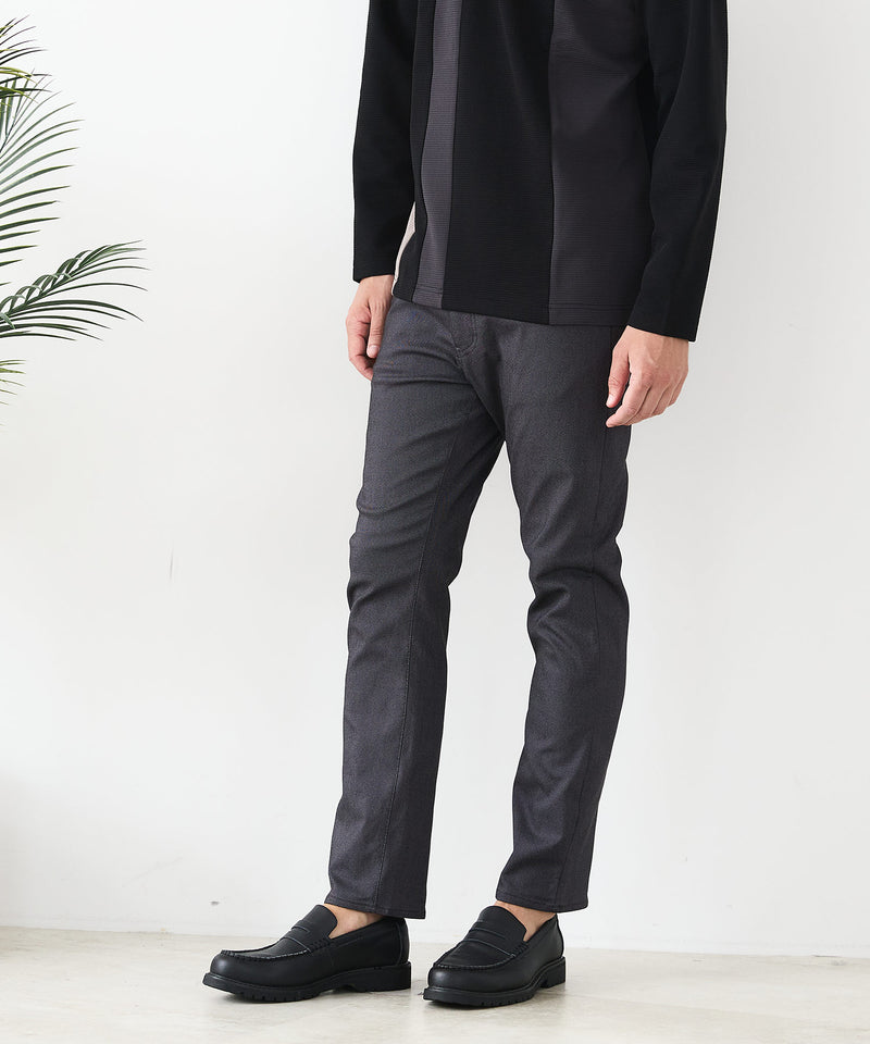 【BLUE STANDARD/ブルースタンダード】快適！スーパーストレッチ起毛パンツ レギュラーストレート 暖パン イージーケア 前開き ウエストゴム UVカット
