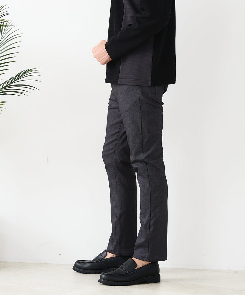 【BLUE STANDARD/ブルースタンダード】快適！スーパーストレッチ起毛パンツ レギュラーストレート 暖パン イージーケア 前開き ウエストゴム UVカット