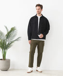 【BLUE STANDARD/ブルースタンダード】快適！スーパーストレッチ起毛カーゴパンツ 暖パン イージーケア 前開き ウエストゴム UVカット