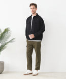 【BLUE STANDARD/ブルースタンダード】快適！スーパーストレッチ起毛カーゴパンツ 暖パン イージーケア 前開き ウエストゴム UVカット