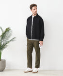 【BLUE STANDARD/ブルースタンダード】快適！スーパーストレッチ起毛カーゴパンツ 暖パン イージーケア 前開き ウエストゴム UVカット