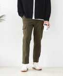 【BLUE STANDARD/ブルースタンダード】快適！スーパーストレッチ起毛カーゴパンツ 暖パン イージーケア 前開き ウエストゴム UVカット