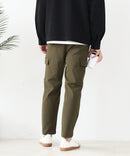 【BLUE STANDARD/ブルースタンダード】快適！スーパーストレッチ起毛カーゴパンツ 暖パン イージーケア 前開き ウエストゴム UVカット