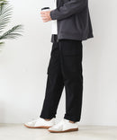 【BLUE STANDARD/ブルースタンダード】快適！スーパーストレッチ起毛カーゴパンツ 暖パン イージーケア 前開き ウエストゴム UVカット