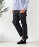 【BLUE STANDARD/ブルースタンダード】快適！スーパーストレッチ起毛カーゴパンツ 暖パン イージーケア 前開き ウエストゴム UVカット