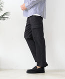 【BLUE STANDARD/ブルースタンダード】快適！スーパーストレッチ起毛カーゴパンツ 暖パン イージーケア 前開き ウエストゴム UVカット