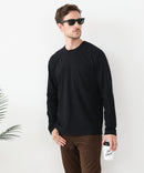 【汗染みの目立ちにくいTシャツ ZEROSTAIN/ゼロステイン】クルーネック 胸ポケットロンT 防汚 ＵＶカット