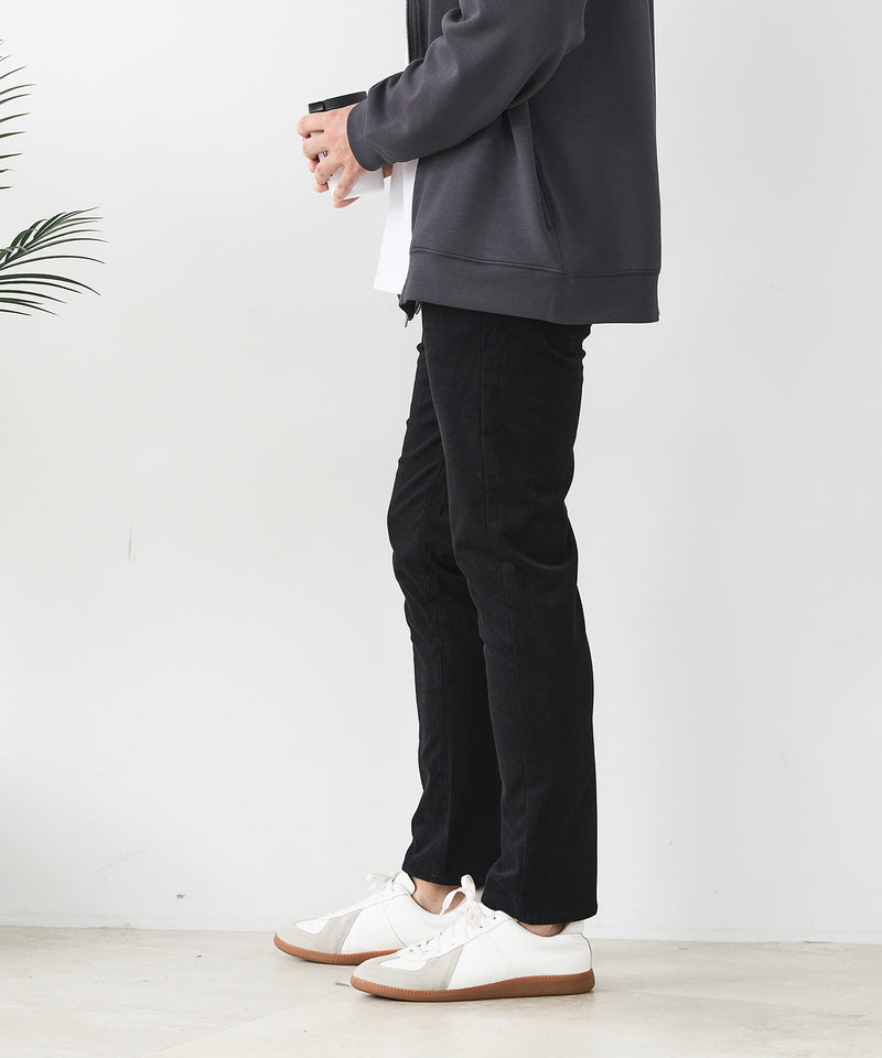 【BLUE STANDARD/ブルースタンダード】ストレッチニットコーデュロイ 裏起毛 イージーパンツ 暖パン
