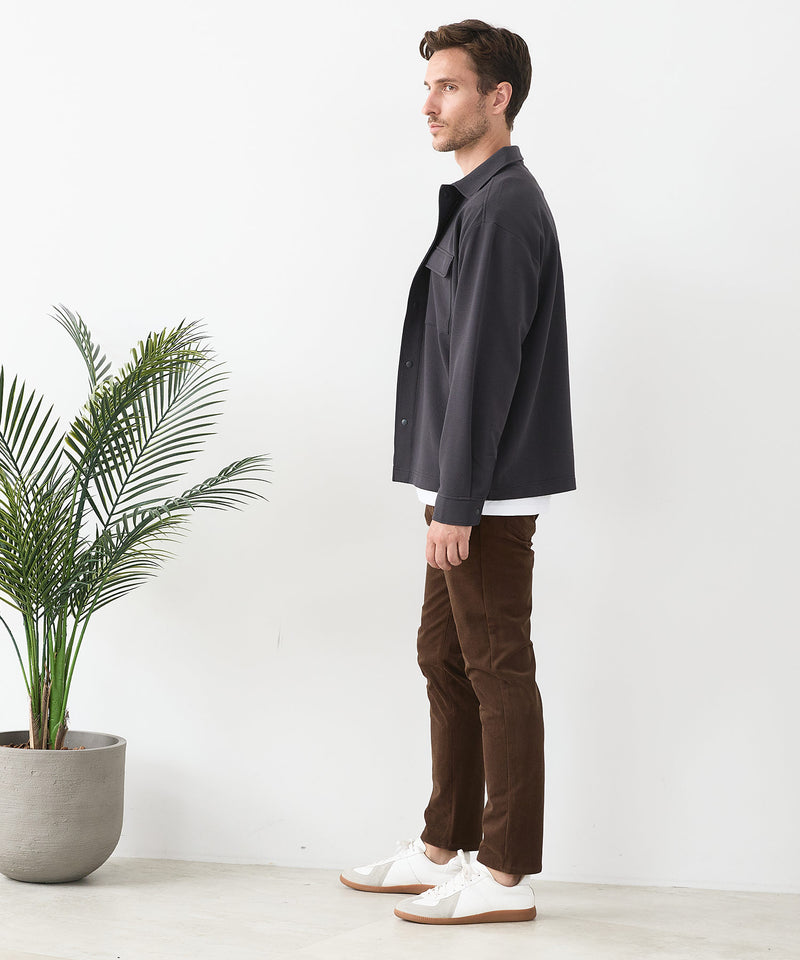 【BLUE STANDARD/ブルースタンダード】ストレッチニットコーデュロイ 裏起毛 イージーパンツ 暖パン