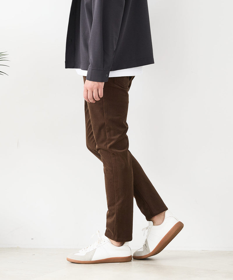 【BLUE STANDARD/ブルースタンダード】ストレッチニットコーデュロイ 裏起毛 イージーパンツ 暖パン