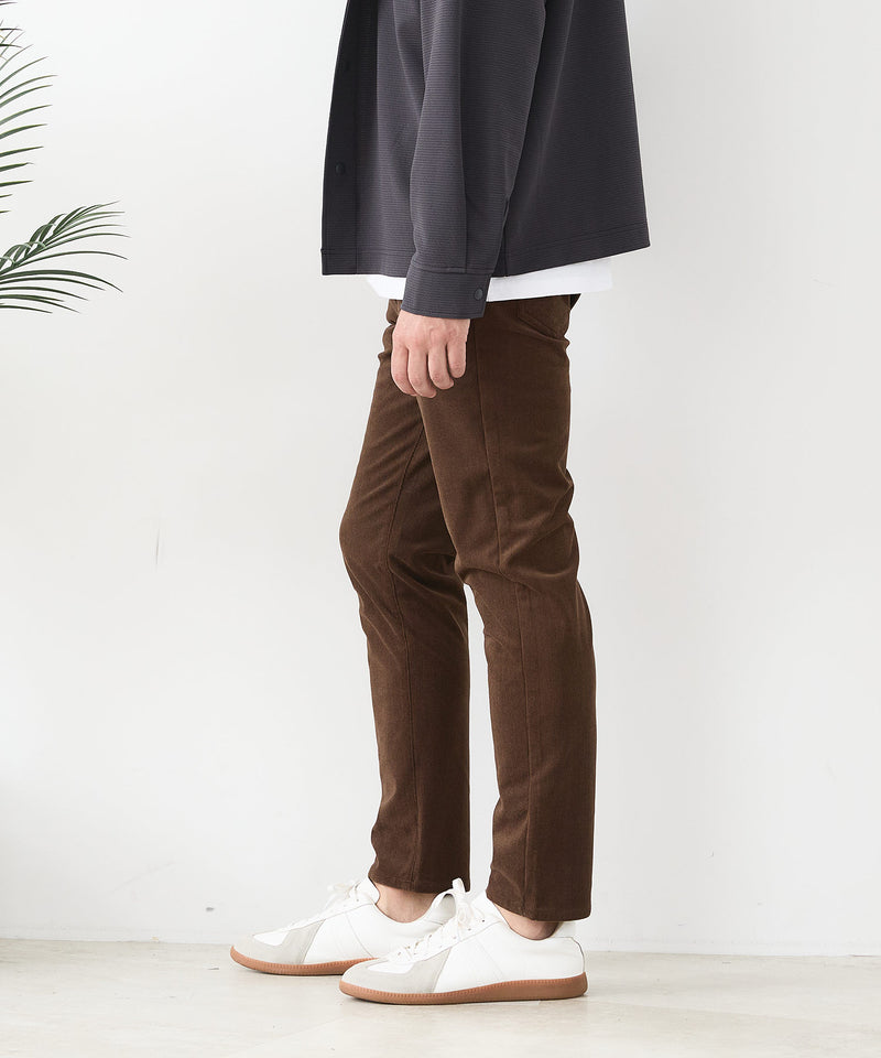【BLUE STANDARD/ブルースタンダード】ストレッチニットコーデュロイ 裏起毛 イージーパンツ 暖パン