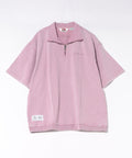 【BEN DAVIS/ベンデイビス】 パウダーブリーチ加工 ハーフジップポロシャツ ダークピンク ❘ジーンズメイト公式オンラインショップ
