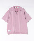 【BEN DAVIS/ベンデイビス】 パウダーブリーチ加工 ハーフジップポロシャツ ダークピンク ❘ジーンズメイト公式オンラインショップ