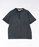 【BEN DAVIS/ベンデイビス】スプレーブリーチ加工 クラシックヘンリーネックTシャツ ブラック ❘ジーンズメイト公式オンラインショップ