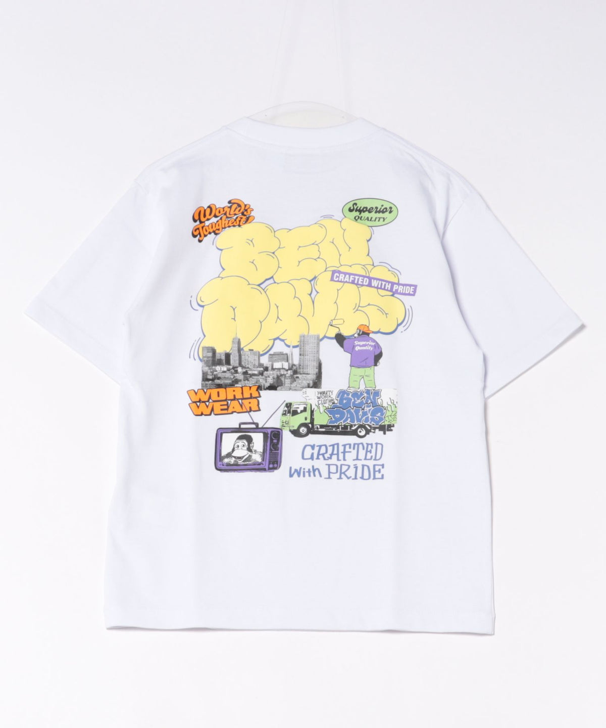 BEN DAVIS/ベンデイビス】OVERLAP 接触冷感 バックプリントTシャツ