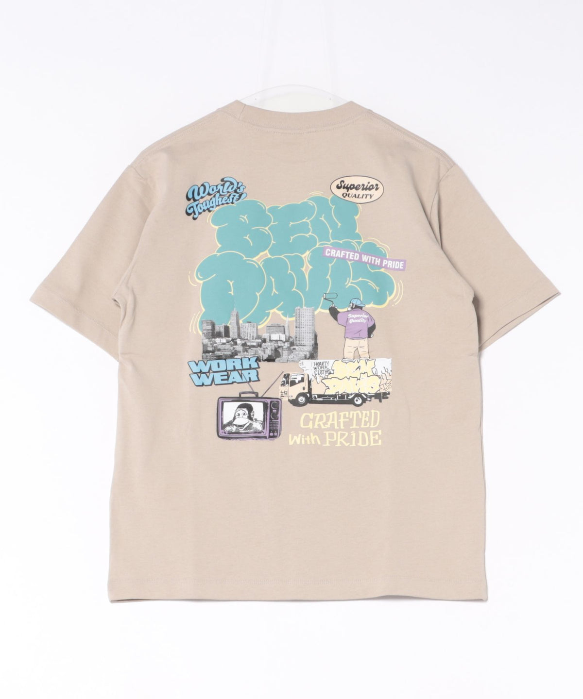WEST. 唯一無二　ペンライト　バックカー　プリント　Tシャツ　セット BEN DAVIS/ベンデイビス】OVERLAP 接触冷感 バックプリントTシャツ