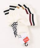 【HANES/ヘインズ】ノンパイル クォーターレングスラインソックス 3足組 スケーター ストリート スポーツミックス 通学 デイリー ユニセックス ❘ジーンズメイト公式オンラインショップ