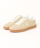 【U.S. POLO ASSN./ユーエスポロアッスン】ジャーマンスニーカー ブランドロゴ ローカット PUレザー シンプル きれいめ カジュアル 通勤 通学