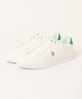 【U.S. POLO ASSN./ユーエスポロアッスン】ワンポイント ブランドロゴスニーカー ローカット PUレザー シンプル きれいめ カジュアル 通勤 通学