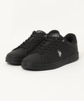 【U.S. POLO ASSN./ユーエスポロアッスン】ワンポイント ブランドロゴスニーカー ローカット PUレザー シンプル きれいめ カジュアル 通勤 通学