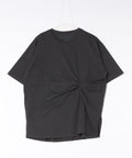 【C-FORTPOINT/フォートポイント】【1枚でサマになるTシャツ 着痩せ効果も◎】フロントねじりデザイン ビッグシルエットTシャツ 綿100％ 体型カバー 立体デザイン きれいめ 大人カジュアル