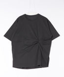 【C-FORTPOINT/フォートポイント】【1枚でサマになるTシャツ 着痩せ効果も◎】フロントねじりデザイン ビッグシルエットTシャツ 綿100％ 体型カバー 立体デザイン きれいめ 大人カジュアル
