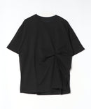 【C-FORTPOINT/フォートポイント】【1枚でサマになるTシャツ 着痩せ効果も◎】フロントねじりデザイン ビッグシルエットTシャツ 綿100％ 体型カバー 立体デザイン きれいめ 大人カジュアル