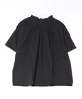 【C-FORTPOINT/フォートポイント】【涼やかな綿素材】総柄刺繍ブラウス コットン100% シャツ プルオーバー 涼しい 体型カバー ナチュラル