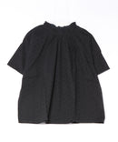 【C-FORTPOINT/フォートポイント】【涼やかな綿素材】総柄刺繍ブラウス コットン100% シャツ プルオーバー 涼しい 体型カバー ナチュラル