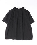 【C-FORTPOINT/フォートポイント】【涼やかな綿素材】総柄刺繍ブラウス コットン100% シャツ プルオーバー 涼しい 体型カバー ナチュラル
