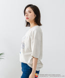 新柄追加！！【TOM AND JERRY/トムとジェリー】オリジナルデザイン 刺繍 Tシャツ ジェリー タフィー ドロップショルダー ビッグシルエット ユニセックス キャラクター