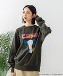 【DISCUS×Casper】キャラクタープリントスウェットトレーナー メンズ レディース ユニセックス