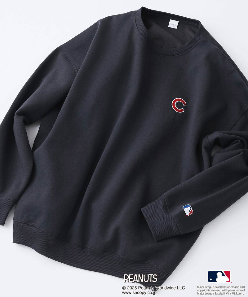 【PEANUTS×MLB】オリジナルデザイン 裏起毛トレーナー ヤンキース ドジャース カブス キャラクター