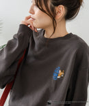 【CONVERSE/コンバース】×【TOM AND JERRY/トムとジェリー】オーバーサイズ プリント スウェットトレーナー