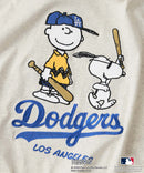 【PEANUTS×MLB】オリジナルデザインTシャツ 刺繍 ドロップショルダー ユニセックス