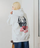 【DISNEY/ディズニー】＜ナイトメアー・ビフォア・クリスマス＞＜ディズニーヴィランズ＞ビッグシルエット 裏起毛 プルオーバーパーカー フーディー ドロップショルダー オーバーサイズ