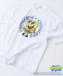 【SPONGEBOB/スポンジ・ボブ】 オリジナルデザイン 刺繍 Tシャツ ドロップショルダー ビッグシルエット ユニセックス キャラクター
