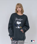 【PEANUTS/ピーナッツ】【ユニセックスデザインでリンクコーデにも◎】MLB×PEANUTS 裏起毛トレーナー 保温 キャラクター ドジャース ヤンキース パイレーツ ❘ジーンズメイト公式オンラインショップ
