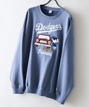 【PEANUTS/ピーナッツ】【ユニセックスデザインでリンクコーデにも◎】MLB×PEANUTS 裏起毛トレーナー 保温 キャラクター ドジャース ヤンキース パイレーツ
