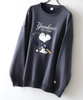 【PEANUTS/ピーナッツ】【ユニセックスデザインでリンクコーデにも◎】MLB×PEANUTS 裏起毛トレーナー 保温 キャラクター ドジャース ヤンキース パイレーツ