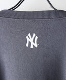 【PEANUTS/ピーナッツ】【ユニセックスデザインでリンクコーデにも◎】MLB×PEANUTS 裏起毛トレーナー 保温 キャラクター ドジャース ヤンキース パイレーツ