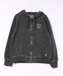 【BEN DAVIS/ベンデイビス】【古着風の色落ち感がお洒落】ブリーチツイルアクティブジャケット フーデッドジャケット ヴィンテージ風 ブランドロゴ 刺繍 ユニセックス